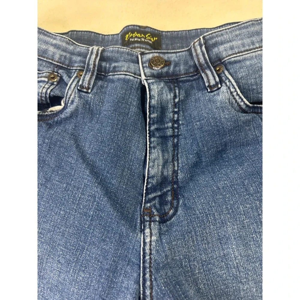Urban Star Premium Apparel Mens Straight Leg Blue Jeans 34x32 Stretch Denim